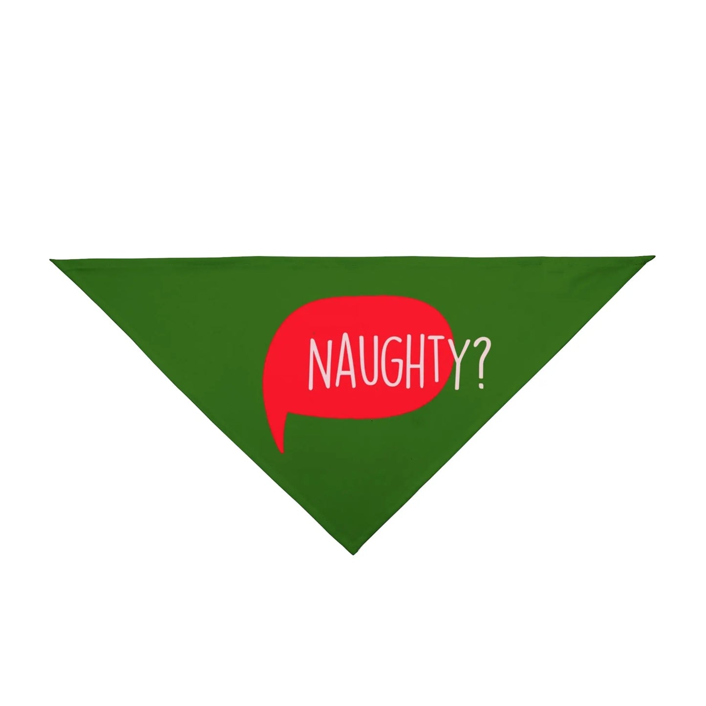 NAUGHTY? Fun Christmas Pet Bandana - Premium Pet Bandana from The Wishful Fish - Just $22! Shop now at The Wishful Fish