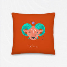 Load image into Gallery viewer, ARIES Zodiac Pillow - Premium Pillow from The Wishful Fish - Just $29! Shop now at The Wishful Fish