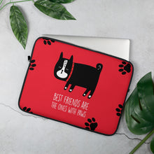 Load image into Gallery viewer, BEST FRIENDS Laptop Sleeve - Premium Laptop Sleeve from The Wishful Fish - Just $24! Shop now at The Wishful Fish