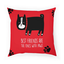 Load image into Gallery viewer, BEST FRIENDS Throw Pillow - Premium Throw Pillow from The Wishful Fish - Just $22! Shop now at The Wishful Fish