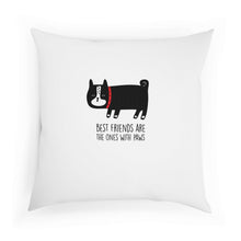 Load image into Gallery viewer, BEST FRIENDS Throw Pillow - Premium Throw Pillow from The Wishful Fish - Just $22! Shop now at The Wishful Fish