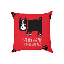 Load image into Gallery viewer, BEST FRIENDS Throw Pillow - Premium Throw Pillow from The Wishful Fish - Just $22! Shop now at The Wishful Fish