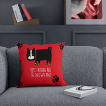 Load image into Gallery viewer, BEST FRIENDS Throw Pillow - Premium Throw Pillow from The Wishful Fish - Just $22! Shop now at The Wishful Fish