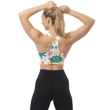 Load image into Gallery viewer, BOTANICAL Longline Sports Bra - Premium Sports Bra from The Wishful Fish - Just $38.75! Shop now at The Wishful Fish