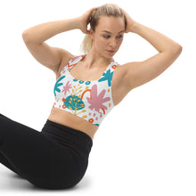 Load image into Gallery viewer, BOTANICAL Longline Sports Bra - Premium Sports Bra from The Wishful Fish - Just $38.75! Shop now at The Wishful Fish