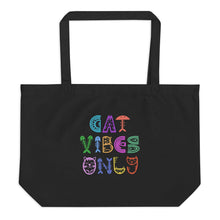 Load image into Gallery viewer, CAT VIBES ONLY Tote Bag - Premium Tote Bag from The Wishful Fish - Just $47! Shop now at The Wishful Fish