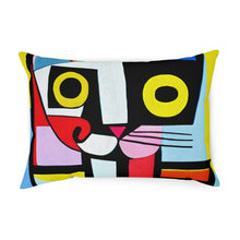 Load image into Gallery viewer, COOL CUBISM CAT Throw Pillow - Premium Throw Pillow from The Wishful Fish - Just $22! Shop now at The Wishful Fish