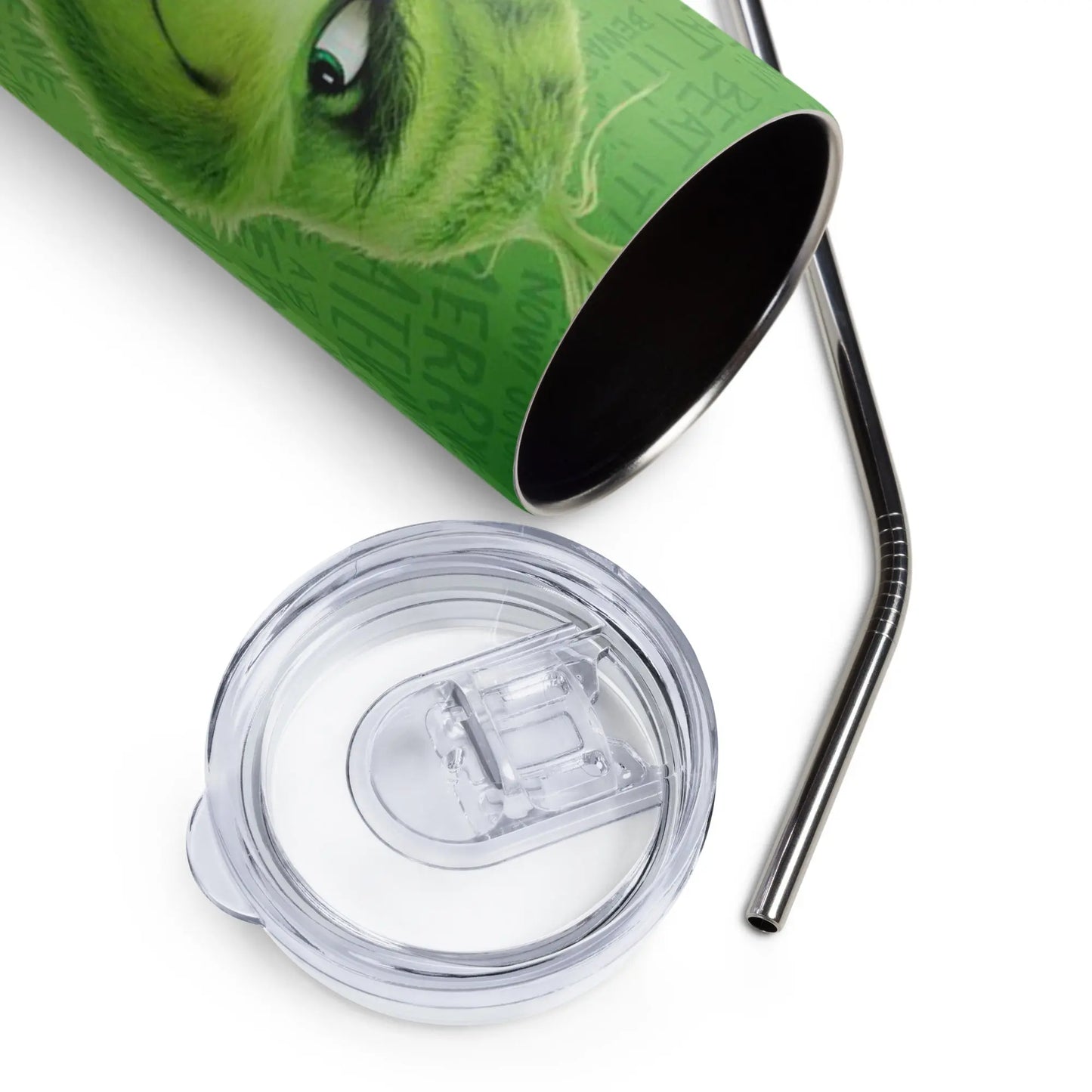 DRINK UP GRINCH FACE Stumbler Tumbler - Premium Stainless Steel Tumbler from The Wishful Fish - Just $29! Shop now at The Wishful Fish