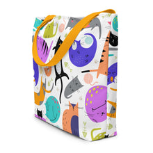 Load image into Gallery viewer, FUNKY CAT Tote Bag - Premium Tote Bag from The Wishful Fish - Just $38! Shop now at The Wishful Fish