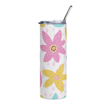 Load image into Gallery viewer, FUN FLOWERS Stumbler Tumbler  - Premium Stainless Steel Tumbler from The Wishful Fish - Just $29! Shop now