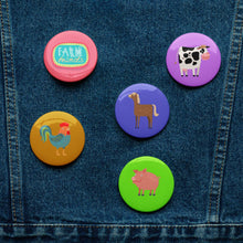 Load image into Gallery viewer, FARM ANIMALS Pinback Buttons (Set 1) - Premium Pinback Buttons from The Wishful Fish - Just $22! Shop now at The Wishful Fish