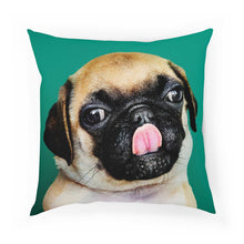 Load image into Gallery viewer, HUG ME PUG Throw Pillow - Premium Throw Pillow from The Wishful Fish - Just $22! Shop now at The Wishful Fish