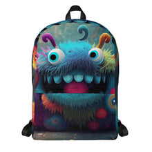 Load image into Gallery viewer, Happy Monster Backpack - Premium Backpack from The Wishful Fish - Just $44! Shop now at The Wishful Fish