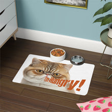 Load image into Gallery viewer, I'M HUNGRY Pet Bowl Mat - Premium Pet Bowl Mat from The Wishful Fish - Just $28! Shop now at The Wishful Fish