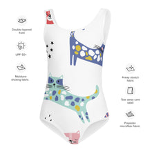 Load image into Gallery viewer, KITTY KAT Girls Swimsuit - Premium Girls Swim Suit from The Wishful Fish - Just $28! Shop now at The Wishful Fish