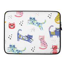 Load image into Gallery viewer, Kitty Kat Laptop Sleeve - Premium Laptop Sleeve from The Wishful Fish - Just $24! Shop now at The Wishful Fish