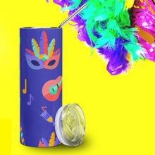 Load image into Gallery viewer, MARDI GRAS Stumbler Tumbler  - Premium Stainless Steel Tumbler from The Wishful Fish - Just $29! Shop now at The Wishful Fish