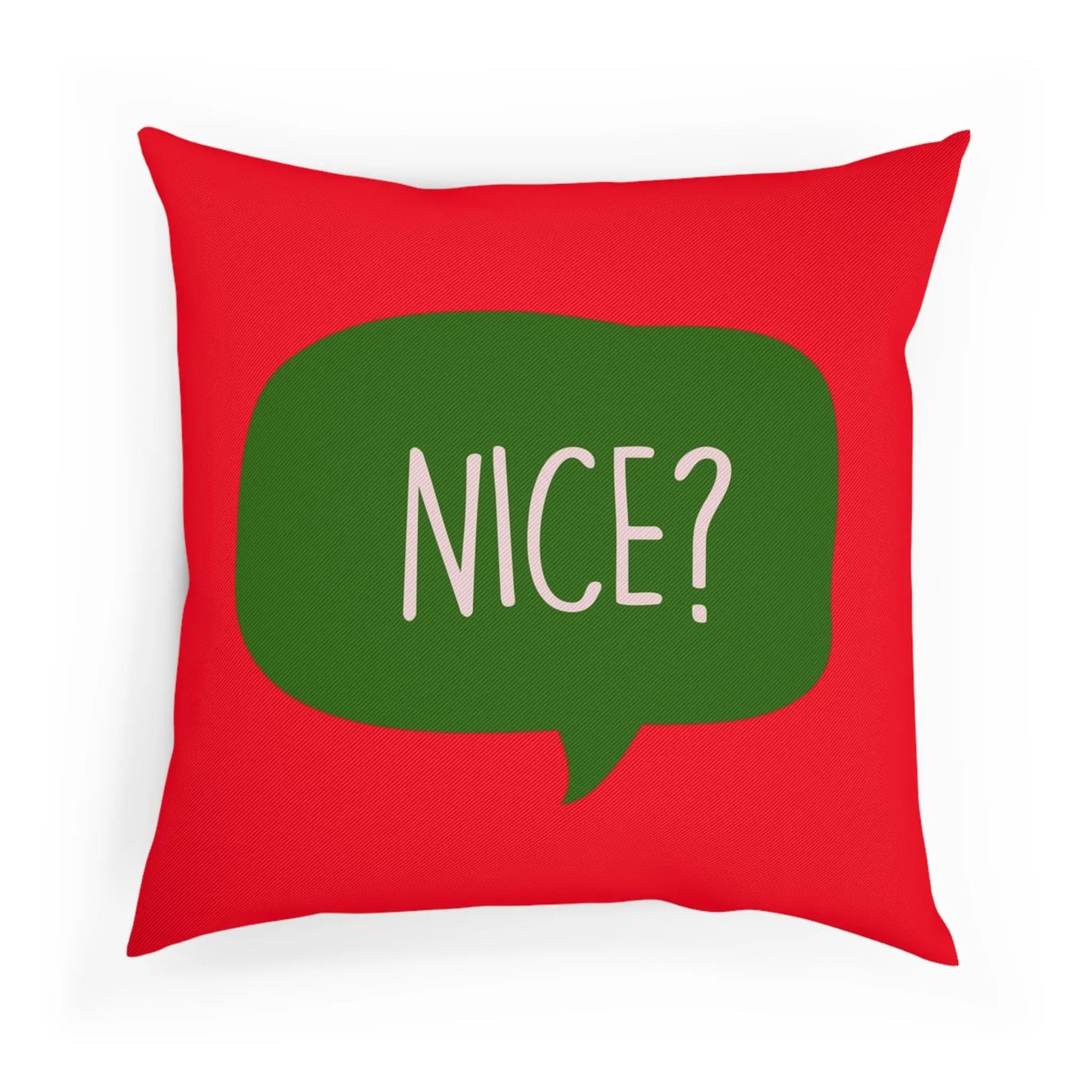 NAUGHTY? or NICE? Throw Pillow - Premium Throw Pillow from The Wishful Fish - Just $22! Shop now at The Wishful Fish