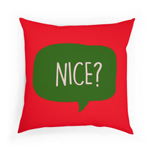 Load image into Gallery viewer, NAUGHTY? or NICE? Throw Pillow - Premium Throw Pillow from The Wishful Fish - Just $22! Shop now at The Wishful Fish