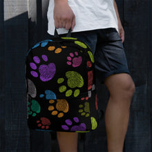 Load image into Gallery viewer, PAW PRINTS Backpack - Premium Backpack from The Wishful Fish - Just $44! Shop now at The Wishful Fish