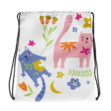 Load image into Gallery viewer, PLAYFUL KITTIES Drawstring Bag - Premium Drawstring Bag from The Wishful Fish - Just $23! Shop now at The Wishful Fish