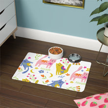 Load image into Gallery viewer, PLAYFUL KITTIES Pet Bowl Mat - Premium Pet Bowl Mat from The Wishful Fish - Just $28! Shop now at The Wishful Fish