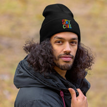 Load image into Gallery viewer, STAY CHILL Cuffed Beanie Hat - Premium Beanie from The Wishful Fish - Just $27! Shop now at The Wishful Fish
