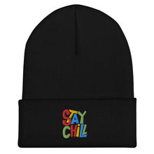 Load image into Gallery viewer, STAY CHILL Cuffed Beanie Hat - Premium Beanie from The Wishful Fish - Just $27! Shop now at The Wishful Fish