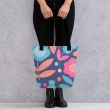 Load image into Gallery viewer, SUMMER WIND FLOWERS Tote Bag - Premium Tote Bag from The Wishful Fish - Just $38! Shop now at The Wishful Fish
