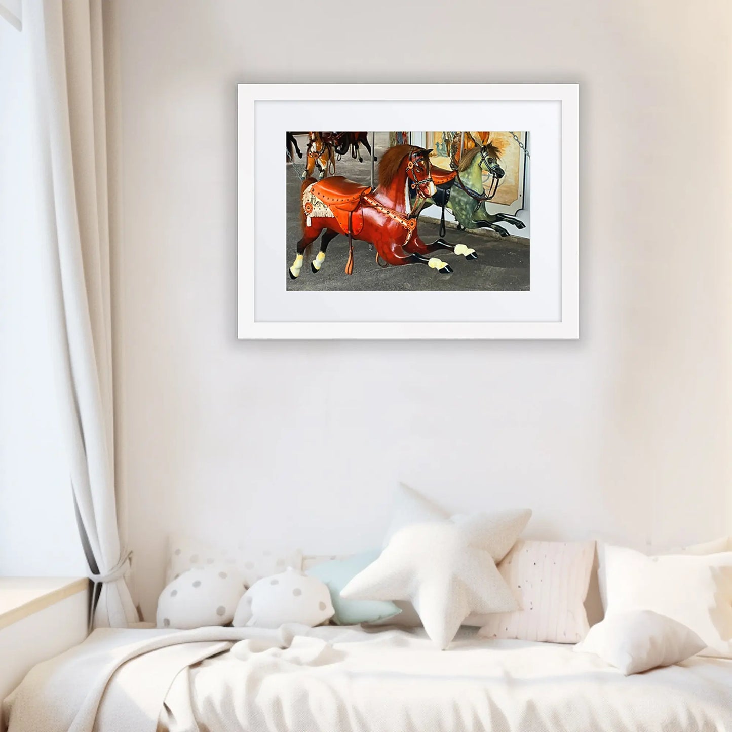 Flying Horse Carousel Wall Art. SHOP Now at The Wishful Fish