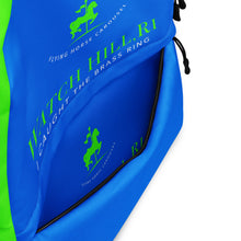 Load image into Gallery viewer, I CAUGHT THE BRASS RING Laptop Backpack — Watch Hill, RI Carousel-Inspired