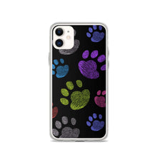Load image into Gallery viewer, PAW PRINTS Clear iPhone® Case - Premium iPhone® Case from The Wishful Fish - Just $24.50! Shop now at The Wishful Fish
