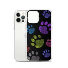 Load image into Gallery viewer, PAW PRINTS Clear iPhone® Case - Premium iPhone® Case from The Wishful Fish - Just $24.50! Shop now at The Wishful Fish