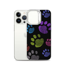 Load image into Gallery viewer, PAW PRINTS Clear iPhone® Case - Premium iPhone® Case from The Wishful Fish - Just $24.50! Shop now at The Wishful Fish