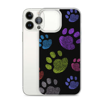 Load image into Gallery viewer, PAW PRINTS Clear iPhone® Case - Premium iPhone® Case from The Wishful Fish - Just $24.50! Shop now at The Wishful Fish