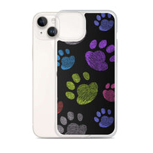 Load image into Gallery viewer, PAW PRINTS Clear iPhone® Case - Premium iPhone® Case from The Wishful Fish - Just $24.50! Shop now at The Wishful Fish