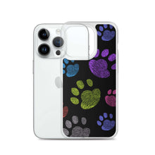 Load image into Gallery viewer, PAW PRINTS Clear iPhone® Case - Premium iPhone® Case from The Wishful Fish - Just $24.50! Shop now at The Wishful Fish