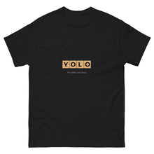 Load image into Gallery viewer, YOLO (You Only Live Once) Men's Classic T Shirt  Sizes S-5XL - Premium Men's T-Shirt from The Wishful Fish - Just $19.50! Shop now at The Wishful Fish