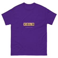 Load image into Gallery viewer, YOLO (You Only Live Once) Men's Classic T Shirt  Sizes S-5XL - Premium Men's T-Shirt from The Wishful Fish - Just $19.50! Shop now at The Wishful Fish