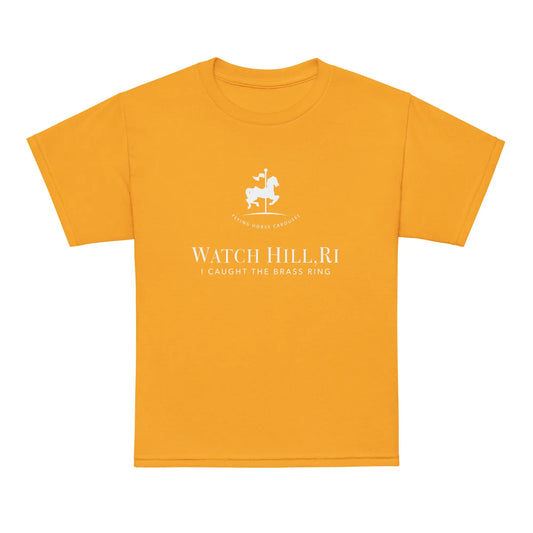I Caught The Brass Ring Youth Tee — Flying Horse Carousel, Watch Hill, RI The Wishful Fish