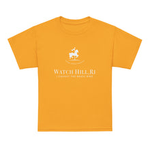 Load image into Gallery viewer, I Caught The Brass Ring Youth Tee — Flying Horse Carousel, Watch Hill, RI
