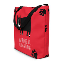 Load image into Gallery viewer, BEST FRIENDS Large Tote Bag - Premium Tote Bag from The Wishful Fish - Just $40! Shop now at The Wishful Fish