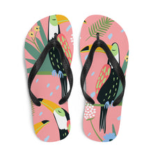 Load image into Gallery viewer, Flip Flops Toucan Sizes S-L - Premium Flip Flops from The Wishful Fish - Just $21! Shop now at The Wishful Fish