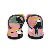 Load image into Gallery viewer, Flip Flops Toucan Sizes S-L - Premium Flip Flops from The Wishful Fish - Just $21! Shop now at The Wishful Fish