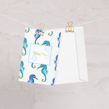 Load image into Gallery viewer, Seahorse Thank You Note Card - Premium note cards from The Wishful Fish - Just $4! Shop now at The Wishful Fish