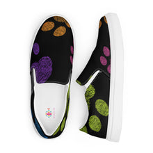 Load image into Gallery viewer, "Paw Prints" Unisex Slip-On Canvas Shoes  Sizes 5-13 - Premium Slip On Shoes from The Wishful Fish - Just $56.95! Shop now at The Wishful Fish