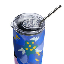 Load image into Gallery viewer, ABSTRACT FLOWERS Stumbler Tumbler - Premium Tumbler from The Wishful Fish - Just $28.50! Shop now at The Wishful Fish
