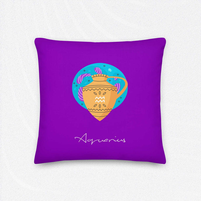 AQUARIUS Zodiac Pillow - Premium Pillow from The Wishful Fish - Just $29! Shop now at The Wishful Fish