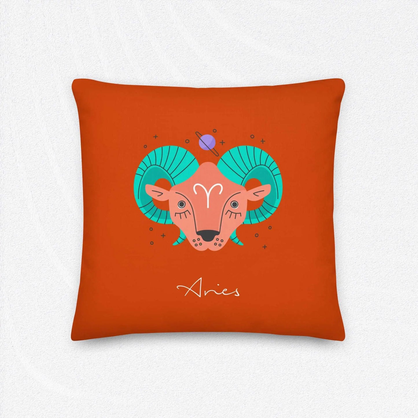 ARIES Zodiac Pillow - Premium Pillow from The Wishful Fish - Just $29! Shop now at The Wishful Fish