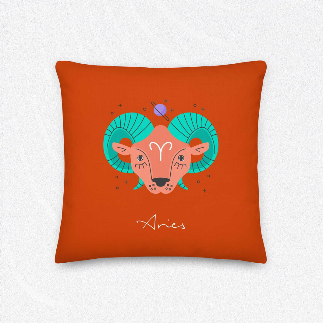 ARIES Zodiac Pillow - Premium Pillow from The Wishful Fish - Just $29! Shop now at The Wishful Fish